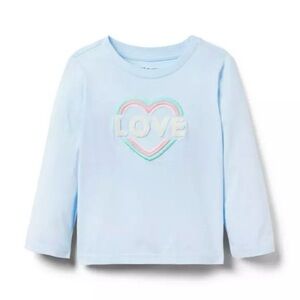 Janie & Jack Blue Heart Love Long Sleeve
